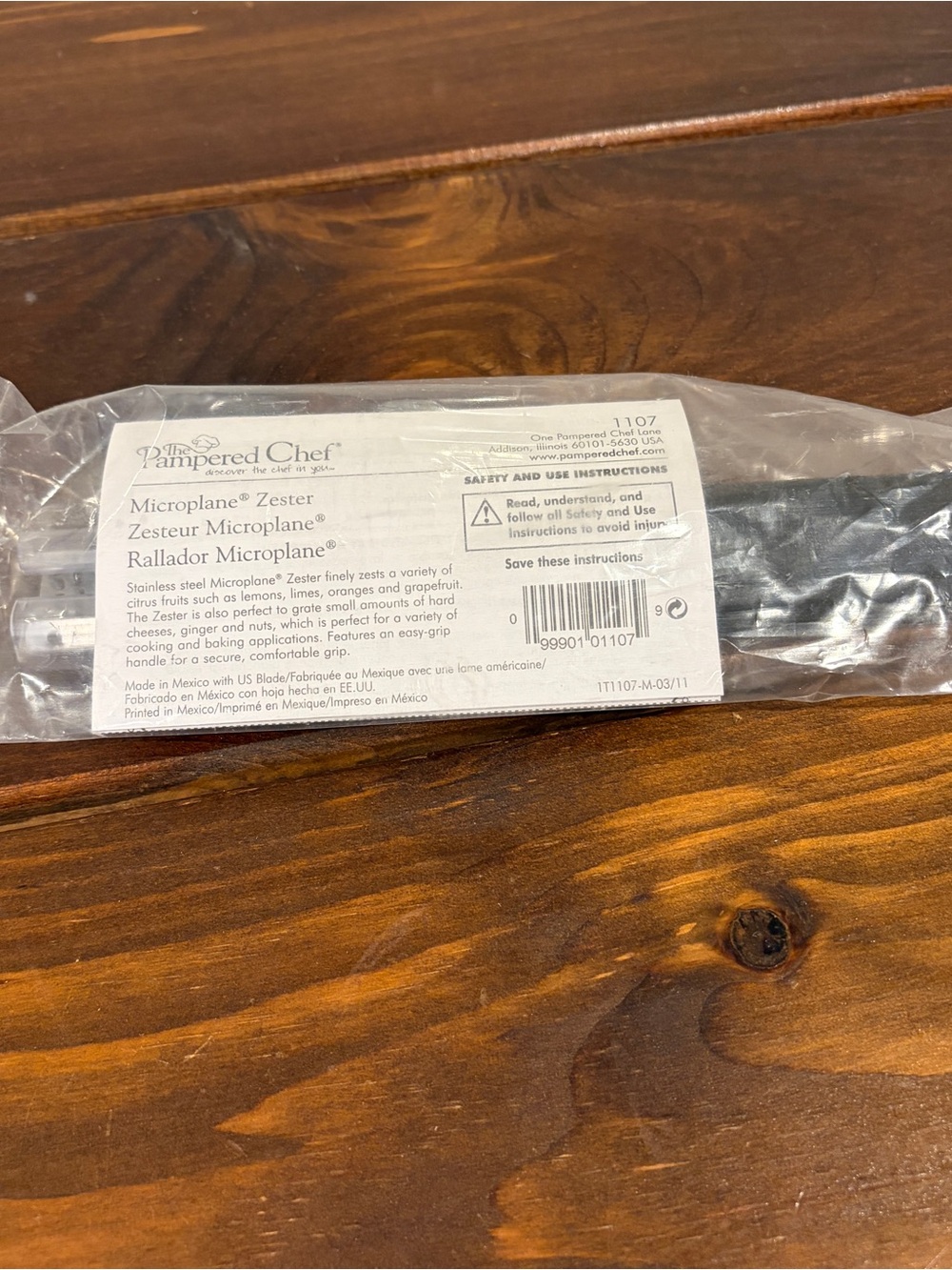 Pampered Chef Microplane Zester # 1107 Retired NIP